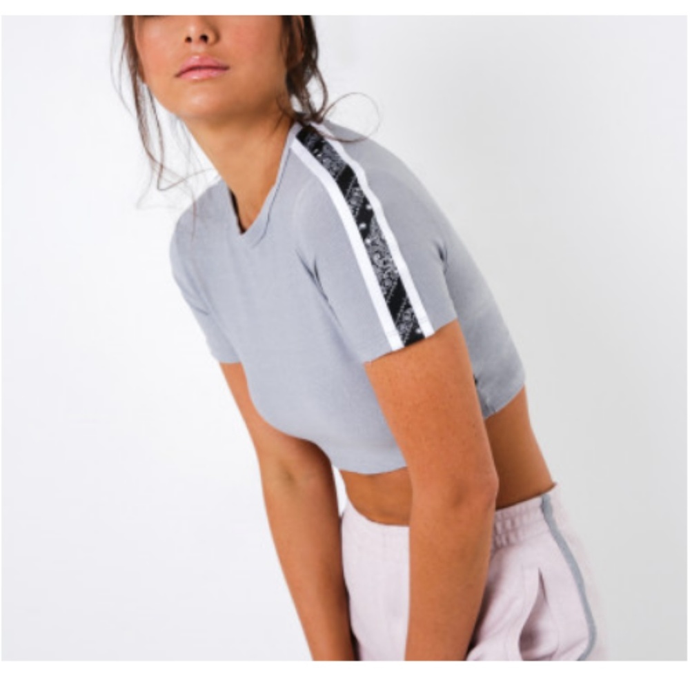 Converse Miley Cyrus Cropped Glitter Track T-Shirt